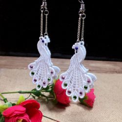 FSL Crystal Peacock Earrings 08