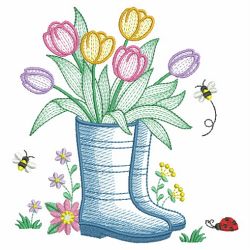 Spring Blooms 01(Md) machine embroidery designs