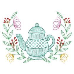 Vintage Teapot 06(Md) machine embroidery designs