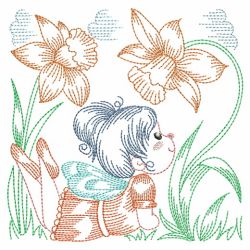 Vintage Flower Fairy 01(Md) machine embroidery designs