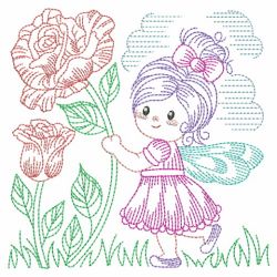 Vintage Flower Fairy 03(Md) machine embroidery designs