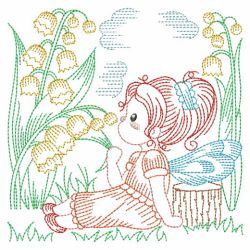 Vintage Flower Fairy 06(Md) machine embroidery designs