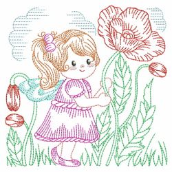 Vintage Flower Fairy 07(Md) machine embroidery designs