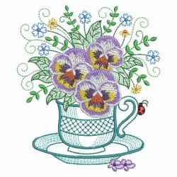 Teacup In Bloom 5 03(Lg) machine embroidery designs
