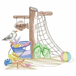 Beach Time 4 08(Md) machine embroidery designs