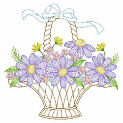 Vintage Floral Baskets 4 01(Lg) machine embroidery designs