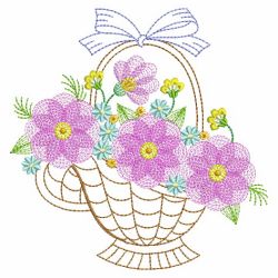 Vintage Floral Baskets 4 02(Md) machine embroidery designs