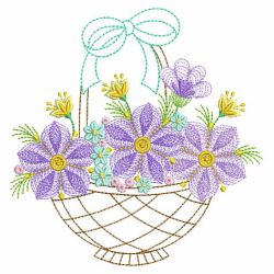 Vintage Floral Baskets 4 06(Lg) machine embroidery designs