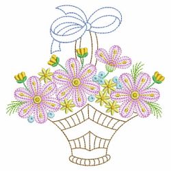 Vintage Floral Baskets 4 07(Lg) machine embroidery designs
