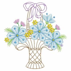 Vintage Floral Baskets 4 08(Md) machine embroidery designs