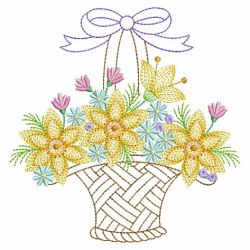 Vintage Floral Baskets 4 09(Sm)
