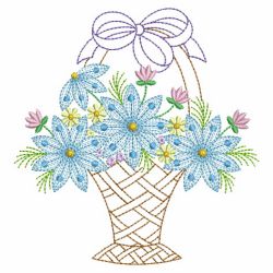 Vintage Floral Baskets 4 10(Md)