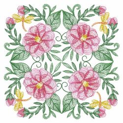 Blooming Floral Quilt 2 08(Sm) machine embroidery designs