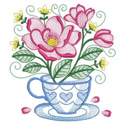 Teacup In Bloom 6 03(Md) machine embroidery designs