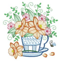Teacup In Bloom 6 04(Md) machine embroidery designs