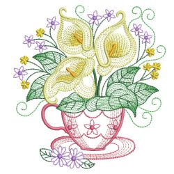 Teacup In Bloom 6 07(Md) machine embroidery designs