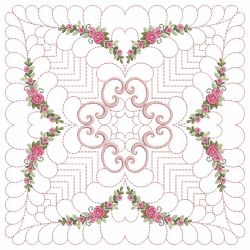 Trapunto Rose Quilt Block 8(Md) machine embroidery designs