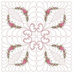Trapunto Rose Quilt Block 8 02(Lg) machine embroidery designs