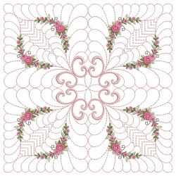 Trapunto Rose Quilt Block 8 02(Lg)