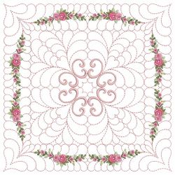 Trapunto Rose Quilt Block 8 04(Md) machine embroidery designs