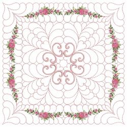 Trapunto Rose Quilt Block 8 04(Sm)