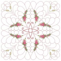 Trapunto Rose Quilt Block 8 06(Lg) machine embroidery designs