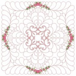 Trapunto Rose Quilt Block 8 08(Lg) machine embroidery designs