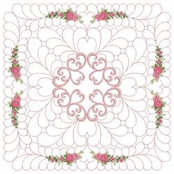 Trapunto Rose Quilt Block 8 09(Md) machine embroidery designs