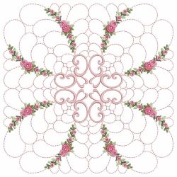 Trapunto Rose Quilt Block 8 10(Md) machine embroidery designs