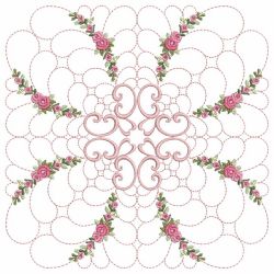 Trapunto Rose Quilt Block 8 10(Lg)