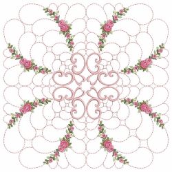 Trapunto Rose Quilt Block 8 10(Lg)