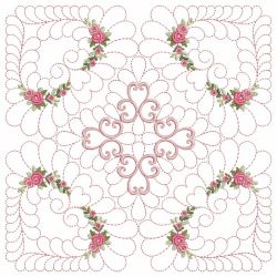Trapunto Rose Quilt Block 8 11(Lg) machine embroidery designs