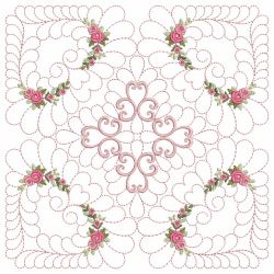 Trapunto Rose Quilt Block 8 11(Lg) machine embroidery designs