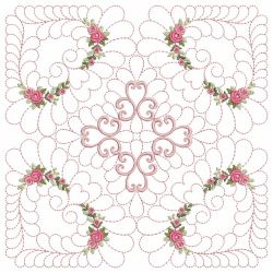 Trapunto Rose Quilt Block 8 11(Sm)