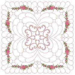 Trapunto Rose Quilt Block 8 12(Md) machine embroidery designs