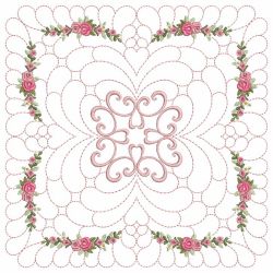 Trapunto Rose Quilt Block 8 12(Lg) machine embroidery designs