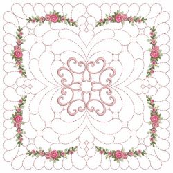 Trapunto Rose Quilt Block 8 12(Lg)