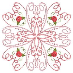 Calligraphic Rose Quilt 03(Md) machine embroidery designs