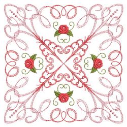 Calligraphic Rose Quilt 04(Md) machine embroidery designs