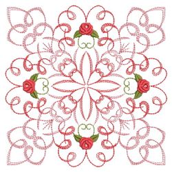 Calligraphic Rose Quilt 07(Md) machine embroidery designs