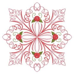 Calligraphic Rose Quilt 09(Sm) machine embroidery designs
