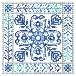 Delft Blue Quilt Block 2(Lg) machine embroidery designs