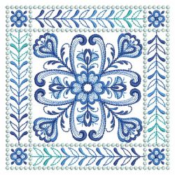 Delft Blue Quilt Block 2(Sm) machine embroidery designs