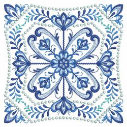 Delft Blue Quilt Block 2 10(Md) machine embroidery designs