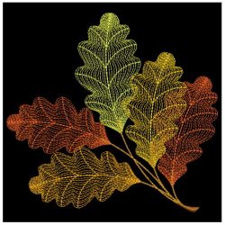 Rippled Autumn Leaves 3 04(Sm) machine embroidery designs