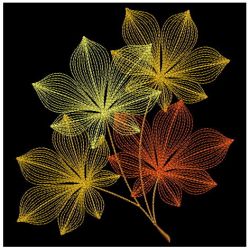 Rippled Autumn Leaves 3 06(Sm) machine embroidery designs