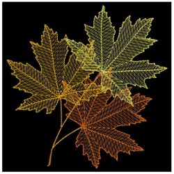 Rippled Autumn Leaves 3 10(Md) machine embroidery designs