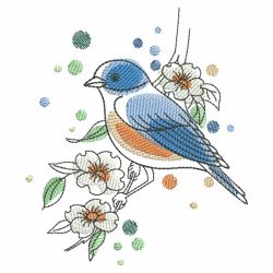 Doodle Winter Birds 04(Lg) machine embroidery designs