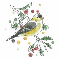 Doodle Winter Birds 08(Lg) machine embroidery designs