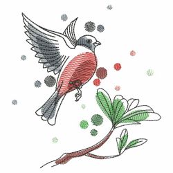 Doodle Winter Birds 10(Lg) machine embroidery designs